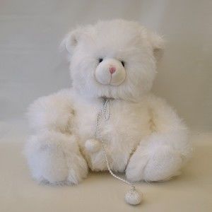 Russ Berrie RB Target White Teddy Bear 13” Plush